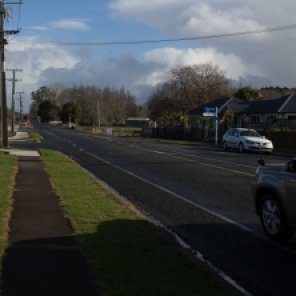 Tauwhare Rd with new footpath